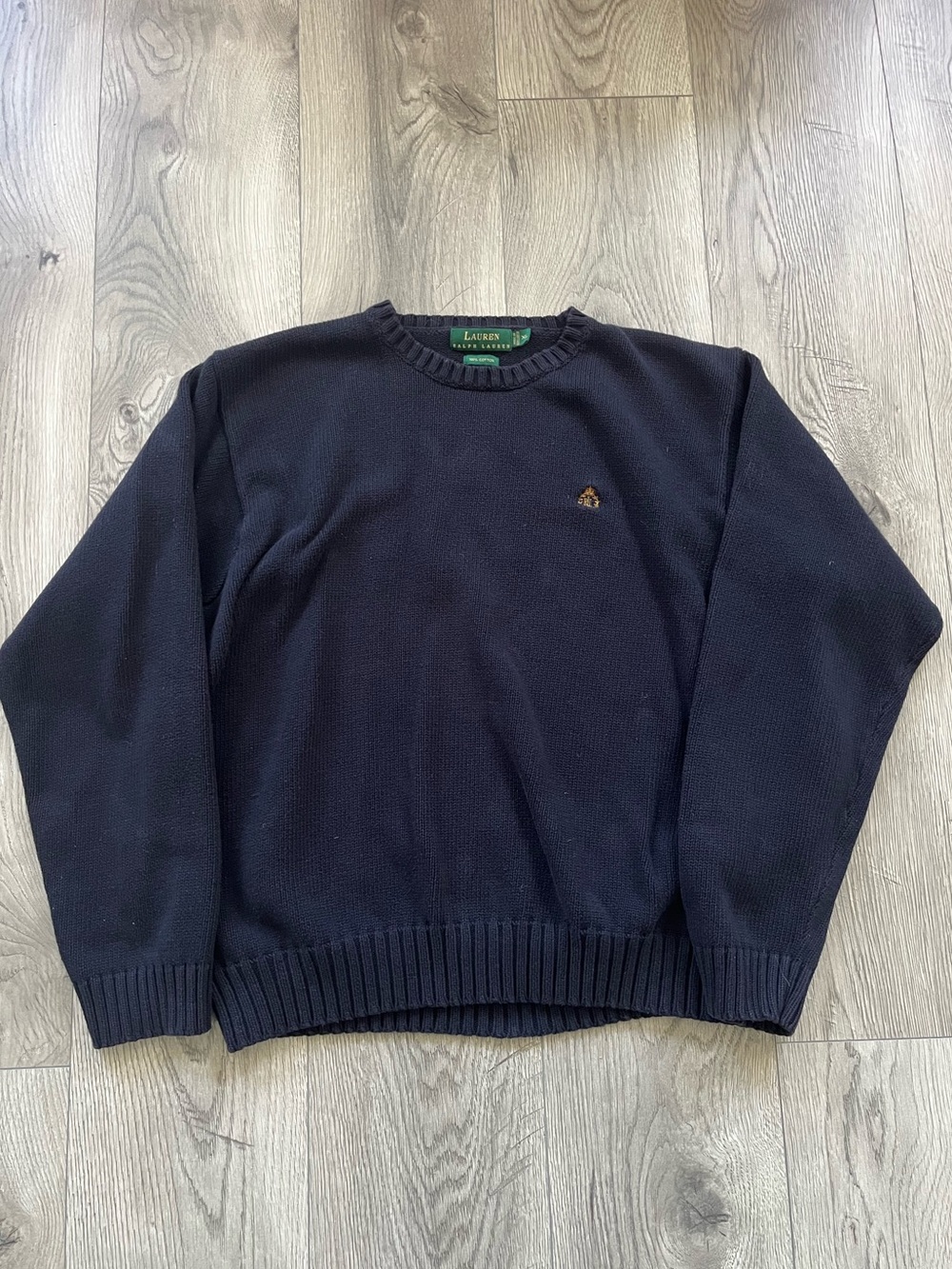 Ralph Lauren Men’s Navy Crewneck with Small Embroidered Pony